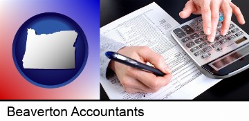 an accountant at work in Beaverton, OR