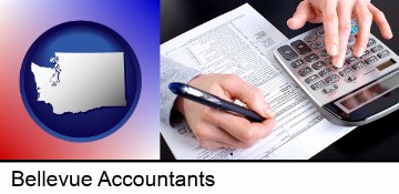 an accountant at work in Bellevue, WA