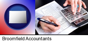 Broomfield, Colorado - an accountant at work
