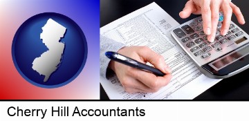 an accountant at work in Cherry Hill, NJ