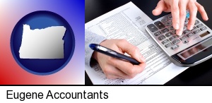 Eugene, Oregon - an accountant at work
