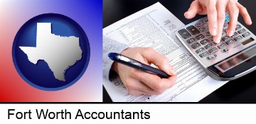 an accountant at work in Fort Worth, TX