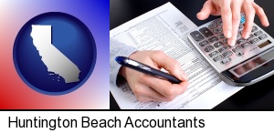 Huntington Beach, California - an accountant at work