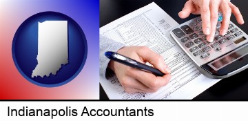 an accountant at work in Indianapolis, IN
