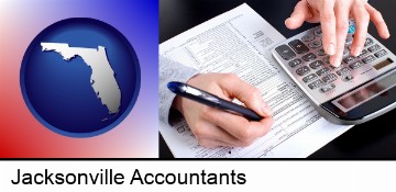 an accountant at work in Jacksonville, FL