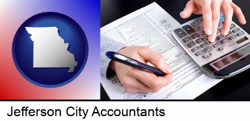 an accountant at work in Jefferson City, MO