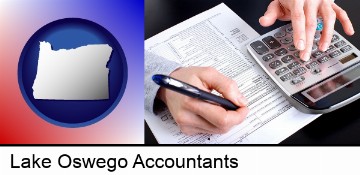 an accountant at work in Lake Oswego, OR