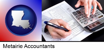 an accountant at work in Metairie, LA