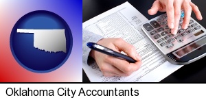 Oklahoma City, Oklahoma - an accountant at work