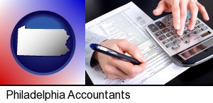 Philadelphia, Pennsylvania - an accountant at work
