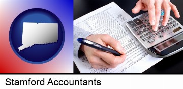 an accountant at work in Stamford, CT