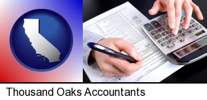 Thousand Oaks, California - an accountant at work