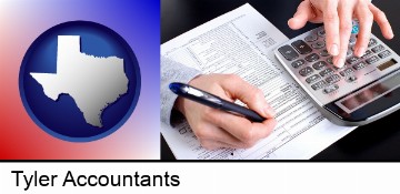 an accountant at work in Tyler, TX