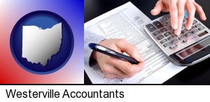 an accountant at work in Westerville, OH