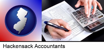 an accountant at work in Hackensack, NJ
