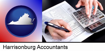 an accountant at work in Harrisonburg, VA