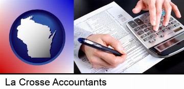 an accountant at work in La Crosse, WI