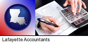 Lafayette, Louisiana - an accountant at work