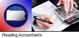 Reading, Pennsylvania - an accountant at work